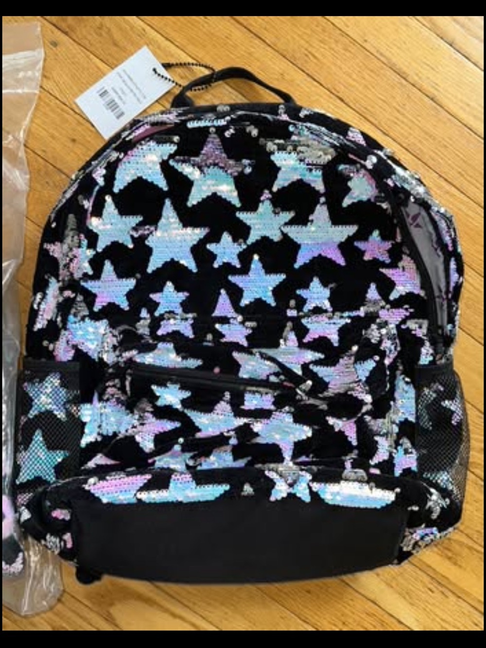 New Rebel Athletic Sequin Stars Retro Backpack